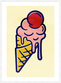 Ice Cream Illustration Print
