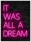 It Was All A Dream Neon Print Pink