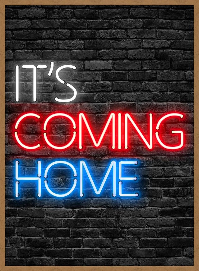 It's Coming Home England Football Poster Print