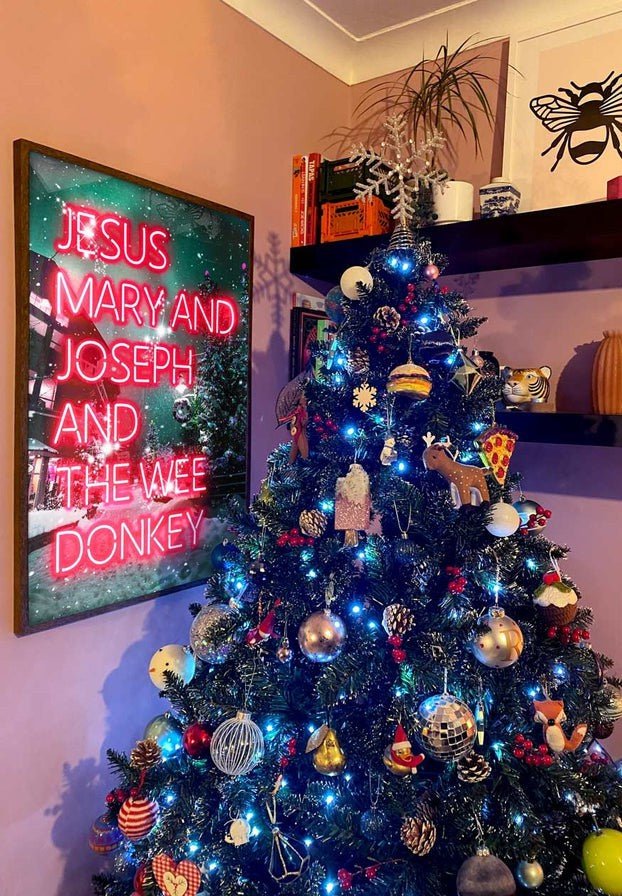 Jesus, Mary, Joseph & The Wee Donkey Christmas Print