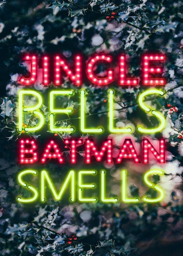 Jingle Bells Neon Christmas Print