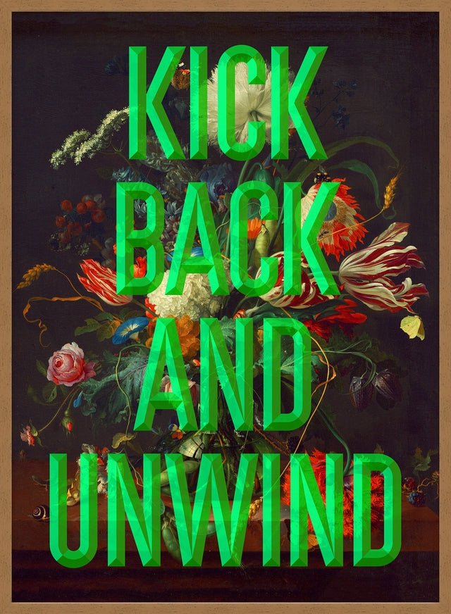 Kick Back Typography Print