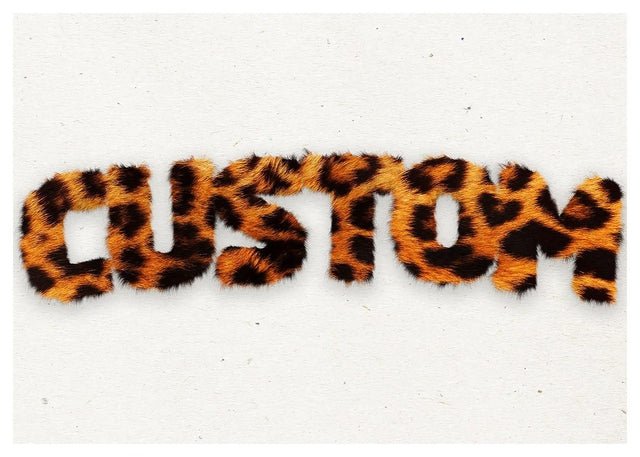 Leopard Print Fur Style Personalised Name Print