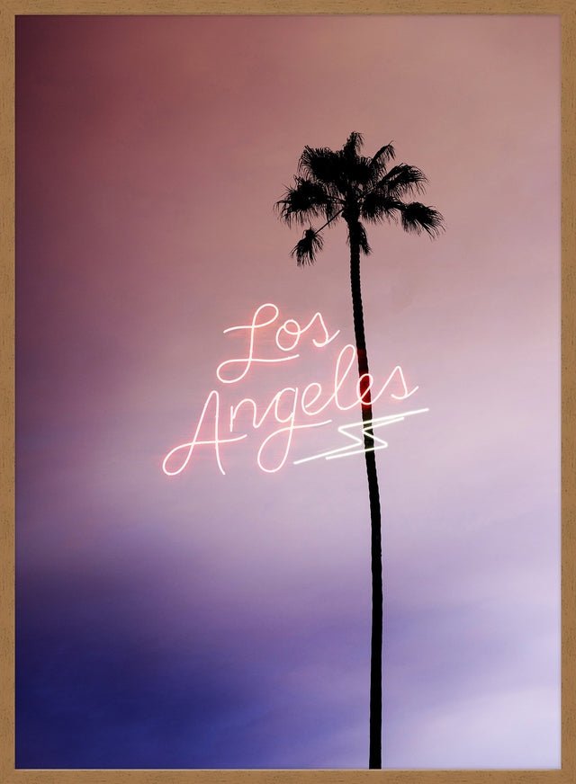 Los Angeles Palm Tree Neon Print