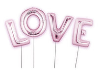Love Pink Foil Party Balloons Print