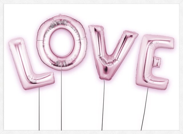 Love Pink Foil Party Balloons Print