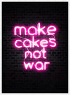 Make Cakes Pink Neon Print