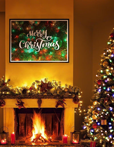 Merry Christmas Decorative Typographic Print