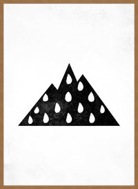 Mountain Silhouette Raindrops Print