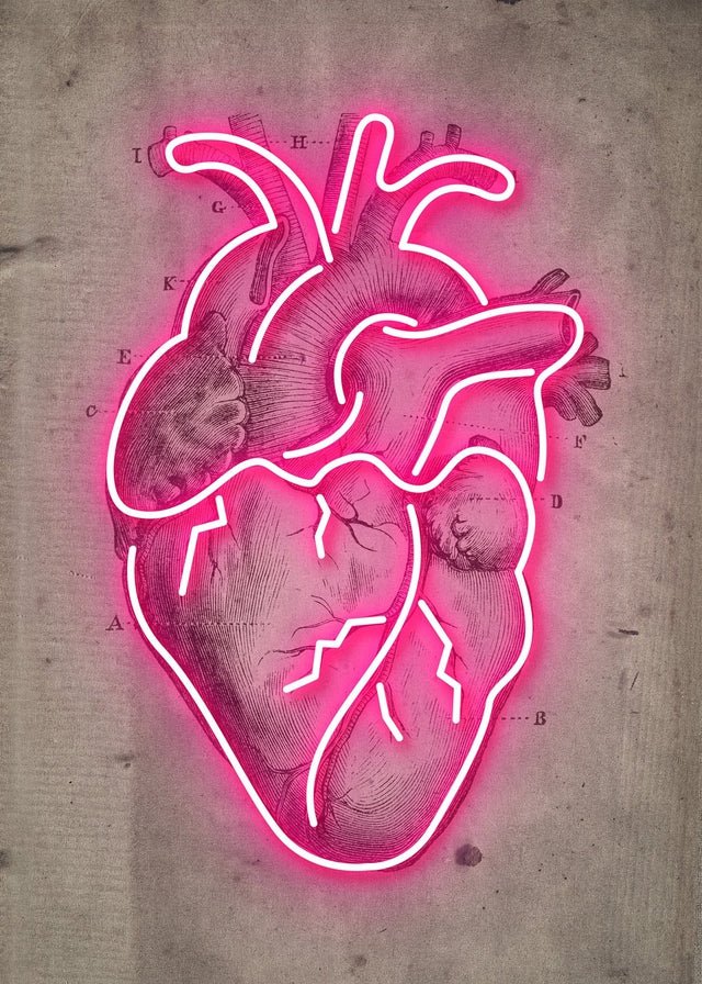 Heart 2024 in neon