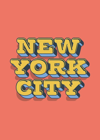 New York City Typography Print