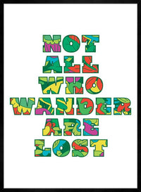 Not All Who Wander Pattern Slogan Print