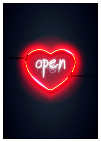 Open Heart Neon Print