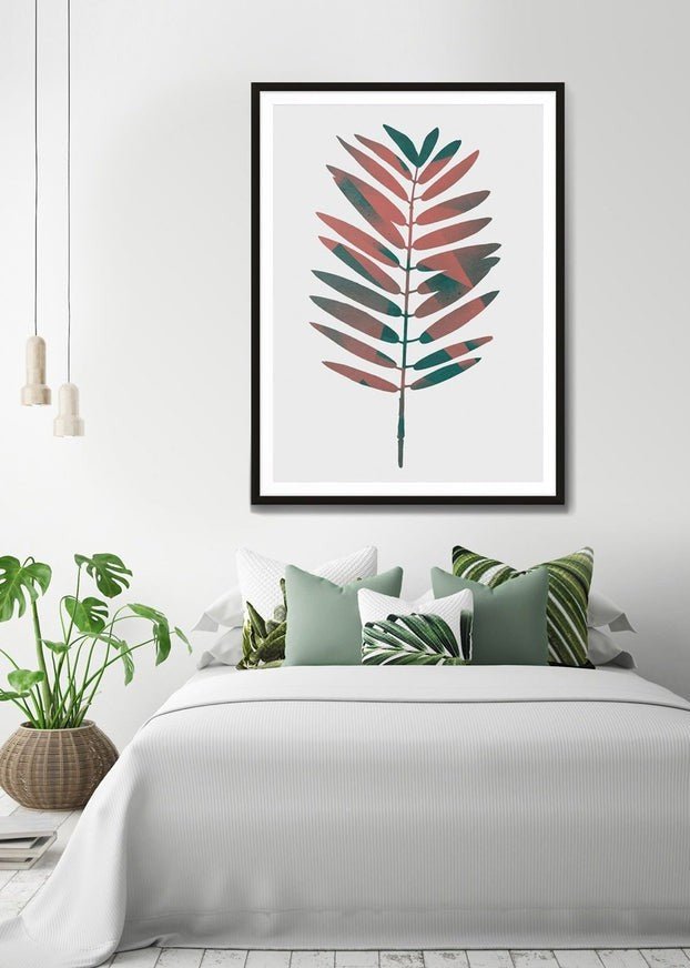 Oversized Tropical Leaf 2 White Print