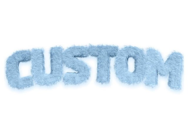 Pastel Blue Fur Style Personalised Name Print
