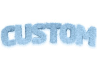 Pastel Blue Fur Style Personalised Name Print