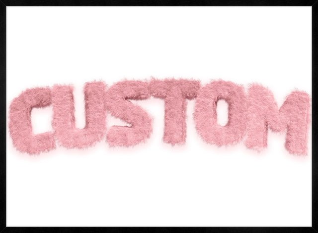 Pastel Pink Fur Style Personalised Name Print