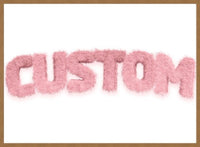Pastel Pink Fur Style Personalised Name Print