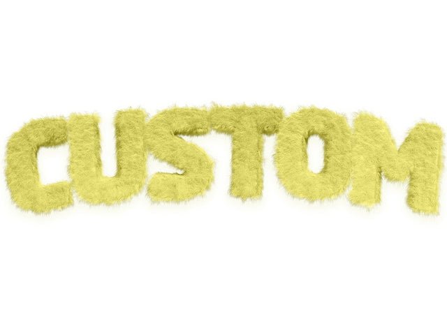 Pastel Yellow Fur Style Personalised Name Print