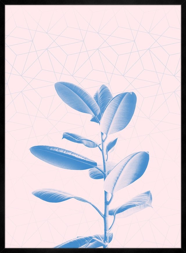 Plant Geometric Pink Blend Print