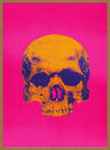 Pop Art Warhol Style Pink & Orange Skull Print