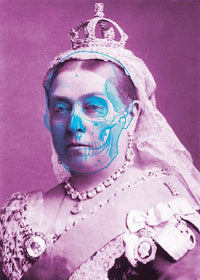 Queen Victoria Skull Colour Print-InkAndDrop