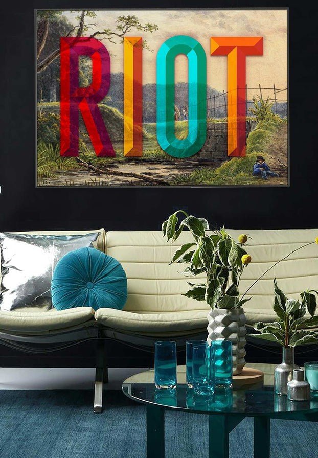 RIOT Bright Typography Print – InkAndDrop