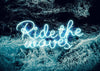Ride The Waves Surf Neon Print
