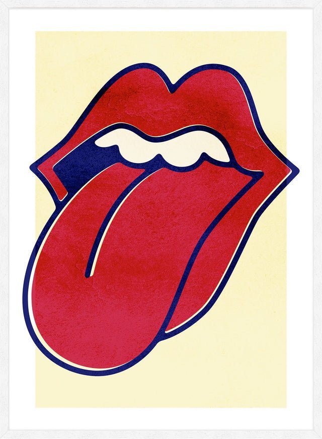 Rock Lips Tongue Print