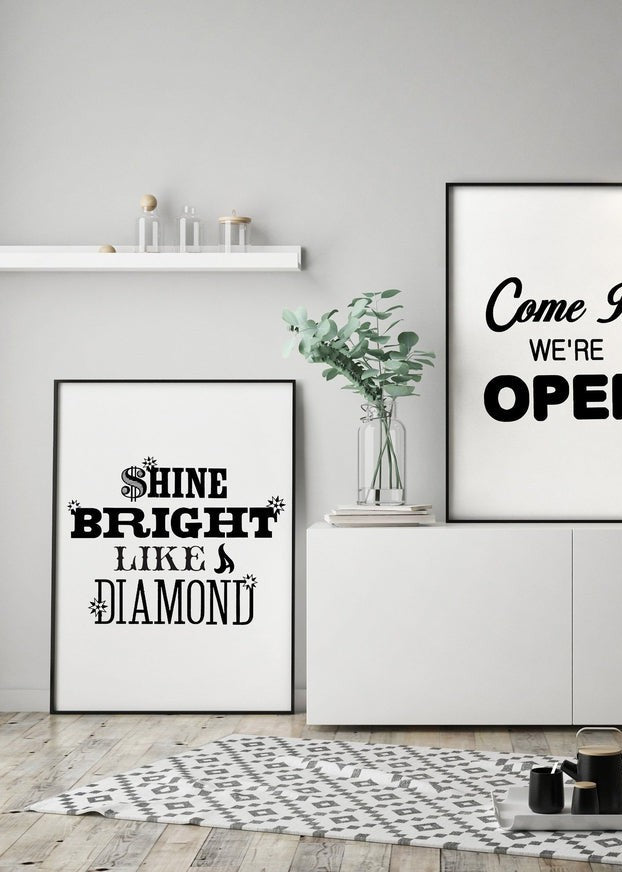 Shine Bright Quote Print