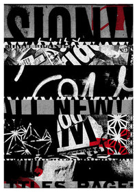 Shredded Abstract Typography 1 Print
