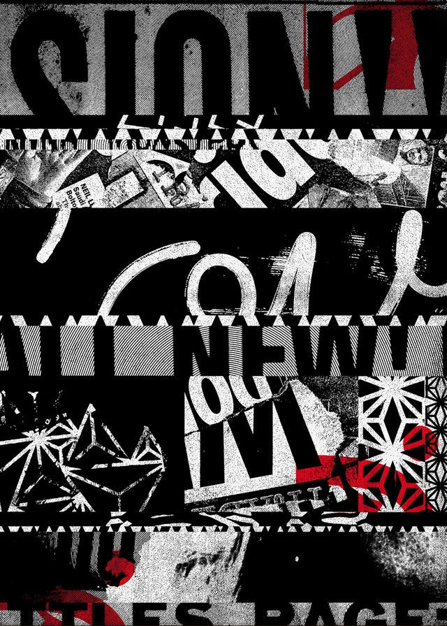 Shredded Abstract Typography 1 Print