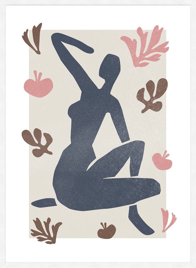 Sitting Woman Watercolour Style Print