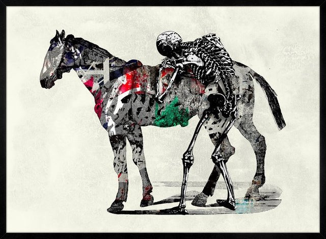 Skeleton And Horse Print