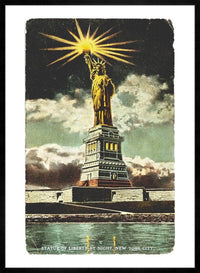 Statue Of Liberty Vintage Illustration Print