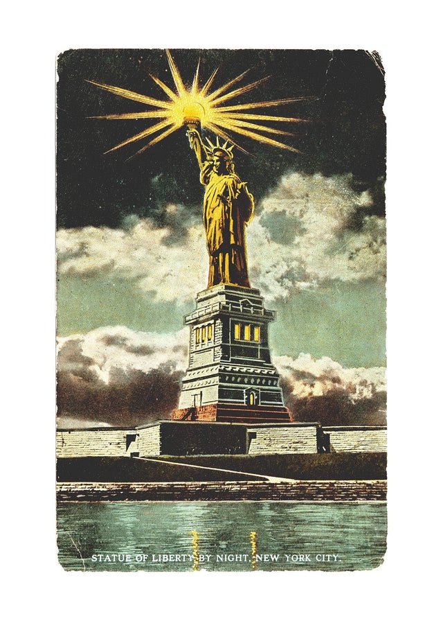Statue Of Liberty Vintage Illustration Print