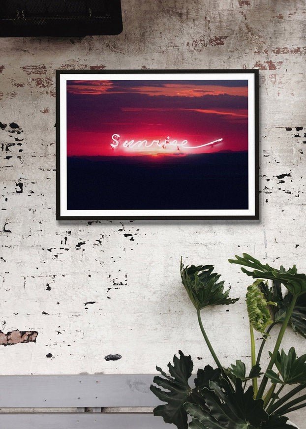 Sunrise Neon Landscape Print