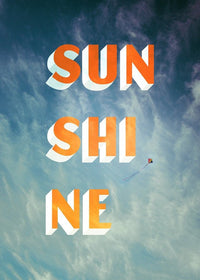 Sunshine Typography Clouds Print
