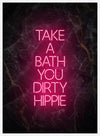 Take A Bath Hippie Black Marble Print