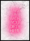 Take A Bath Hippie White Print