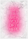 Take A Bath Hippie White Print
