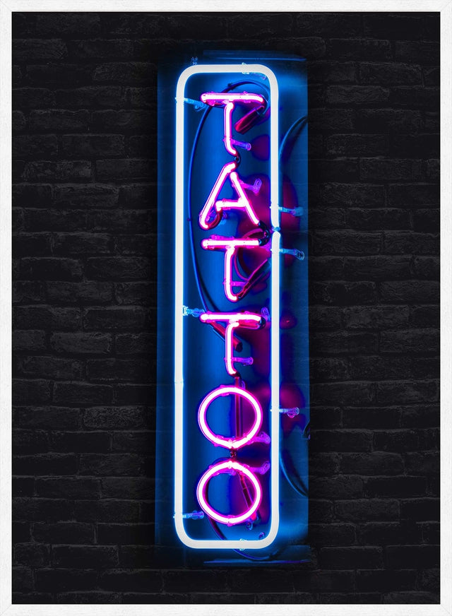 タトゥー  ネオンサイン Tattoo Neon Sign Photography Print – InkAndDrop