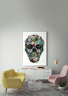 Tropical Skull White Print