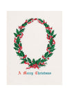 Vintage Antique Wreath Christmas Print