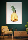 Vintage Half Pineapple Fruit Illustration Print