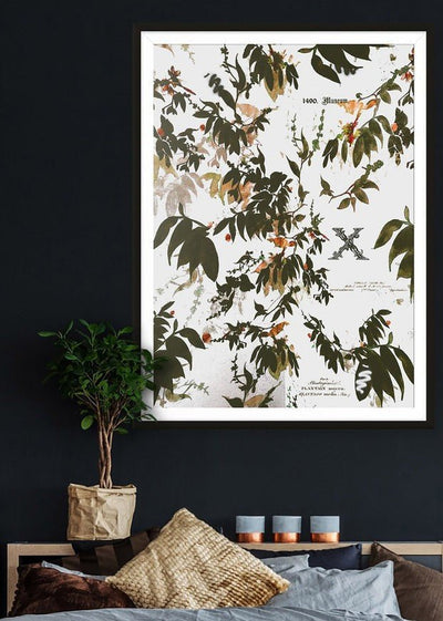Vintage Leaves Typography Print