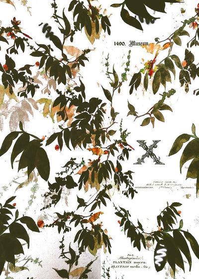Vintage Leaves Typography Print
