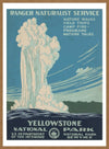 Yellowstone National Park Vintage Travel Tourism Poster Print