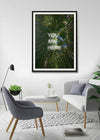 You Are Here Forest Neon Print