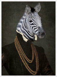 Zebra Portrait Print